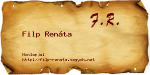 Filp Renáta névjegykártya
