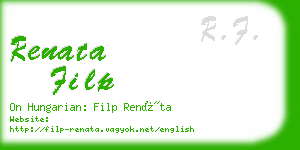 renata filp business card